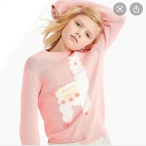 Pink llama knit sweater!